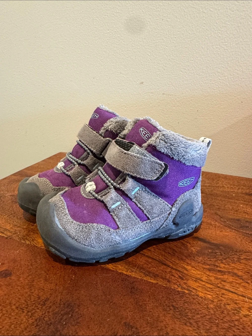 Keen Kids Purple and Gray Winter Boots